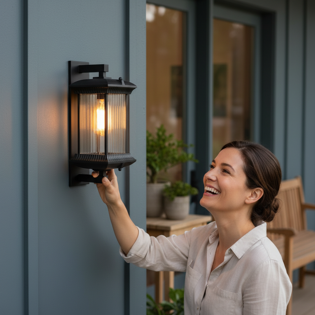 LumaGuard™ Modern Waterproof Outdoor Metal Wall Lamp