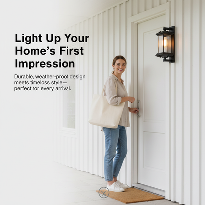 LumaGuard™ Modern Waterproof Outdoor Metal Wall Lamp