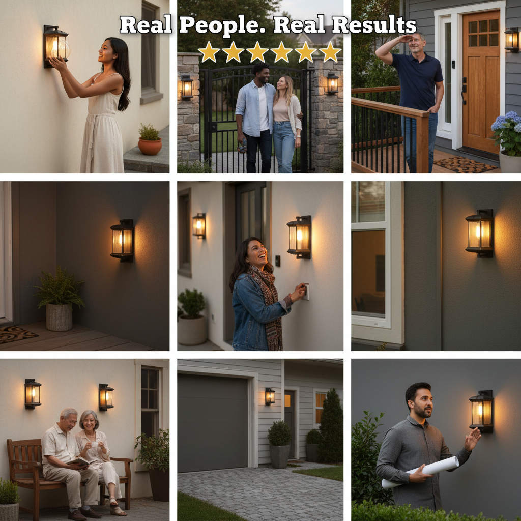 LumaGuard™ Modern Waterproof Outdoor Metal Wall Lamp